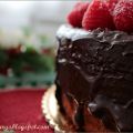Chiffon cake al cioccolato e lamponi