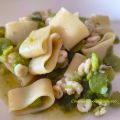Calamarata fave verdi e gamberetti