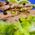 Carpaccio di tonno con brasiliana e capperi