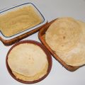 Piadine di okara con Hummus di ceci