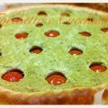 Torta salata di ricotta, pesto e pomodorini