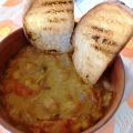 Zuppa di fagioli borlotti freschi