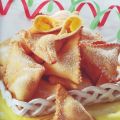 Tortelli fritti con crema all'arancia