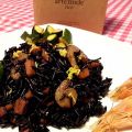 Riso nero ai gamberi e verdure