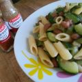 Mezze penne piccanti zucchina e  borlotto