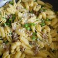 Gnocchetti Sardi con Salsiccia e Piselli