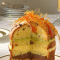 Panettone ripieno con 3 creme e caramello