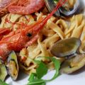 Scialatielli con Vongole Scampi e Gamberoni
