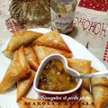Triangolini di pasta fillo con scarola e baccalà