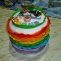 UNA RAINBOW CAKE PER ....UN BUON NON COMPLEANNO!