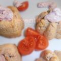 Sformatini di pollo in mousse di prosciutto