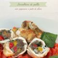 Involtini di pollo con peperoni e patè di olive