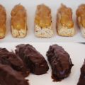 Barrette di biscotto con caramello