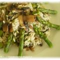 Risotto con asparagi e funghi