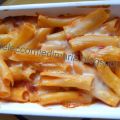Pasta al gratin con salsa