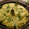 riso all'uovo asparagi e piselli