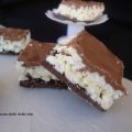 Quadrotti di riso soffiato ai tre cioccolati