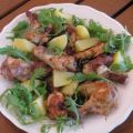 Ali di pollo piccanti in agrodolce con rucola
