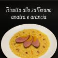 Risotto allo zafferano, anatra e arancia