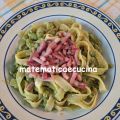 Tagliatelle  con Piselli e Speck