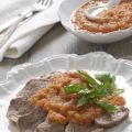 Lingua di vitello al bagnet ross