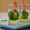 Uova di quaglia al verde con nocciole