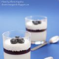 Panna cotta con salsa ai mirtilli