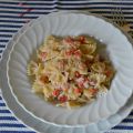 Pasta con melagrana e salmone