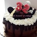 Drip cake al cioccolato e meringhe