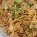 Fettuccine di pasta fresca al sapore di mare