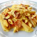 PENNE CON PANCETTA E ZAFFERANO