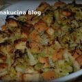Crostini di pane con verza al forno