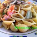 Conchiglie carciofi e salmone