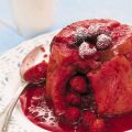 Pudding con fragoline e lamponi