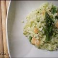 Risotto con asparagi verdi e gamberetti