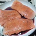 Salmone al vino Rosso