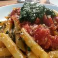 Penne spinaci e salsiccia