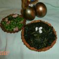 cestini di pane con spinaci e piselli