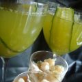 Bicchierini di gamberi e green mocktail