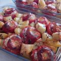POMODORI CON RISO E PATATE ALL'ORIGANO