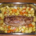 Filetto di maiale con verdure al forno