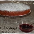 Torta alla panna con colata di visciole