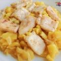 Pesce persico con mele e vino bianco