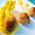 Polpettine con crema di porri