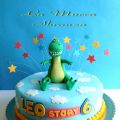 La torta di toy story con Rex il dinosauro...