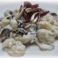 Gnocchi di patate con radicchio e panna