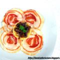 Pancetta con polenta e funghi chiodini