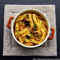 Mezze penne con gruyère e funghi chiodini