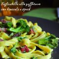 Tagliatelle allo Zafferano con Broccoli e Speck