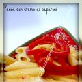 Penne con crema di peperoni
